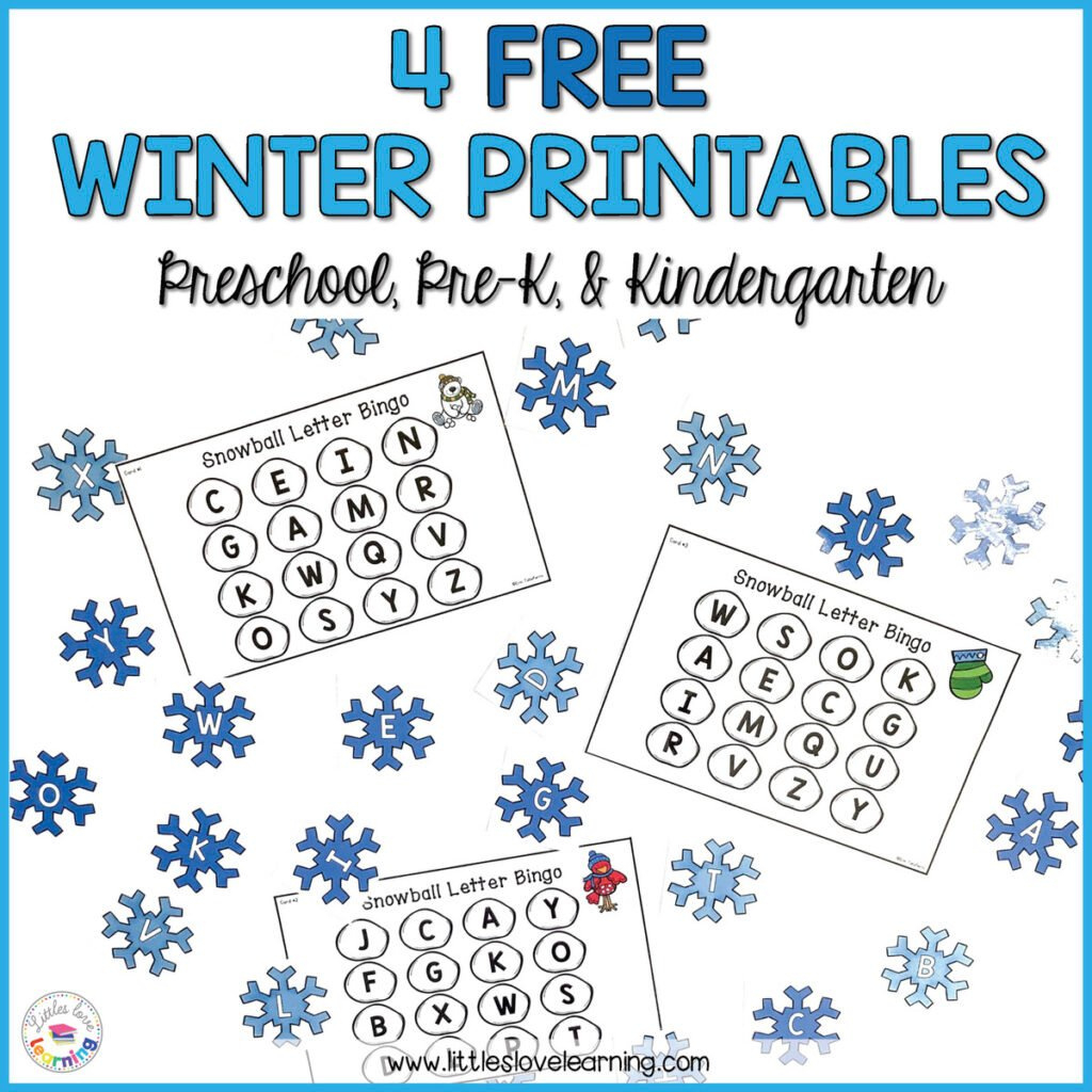 4 Free Must-Have Winter Printables For Preschool (Math & Literacy) with regard to Free Winter Preschool Printables