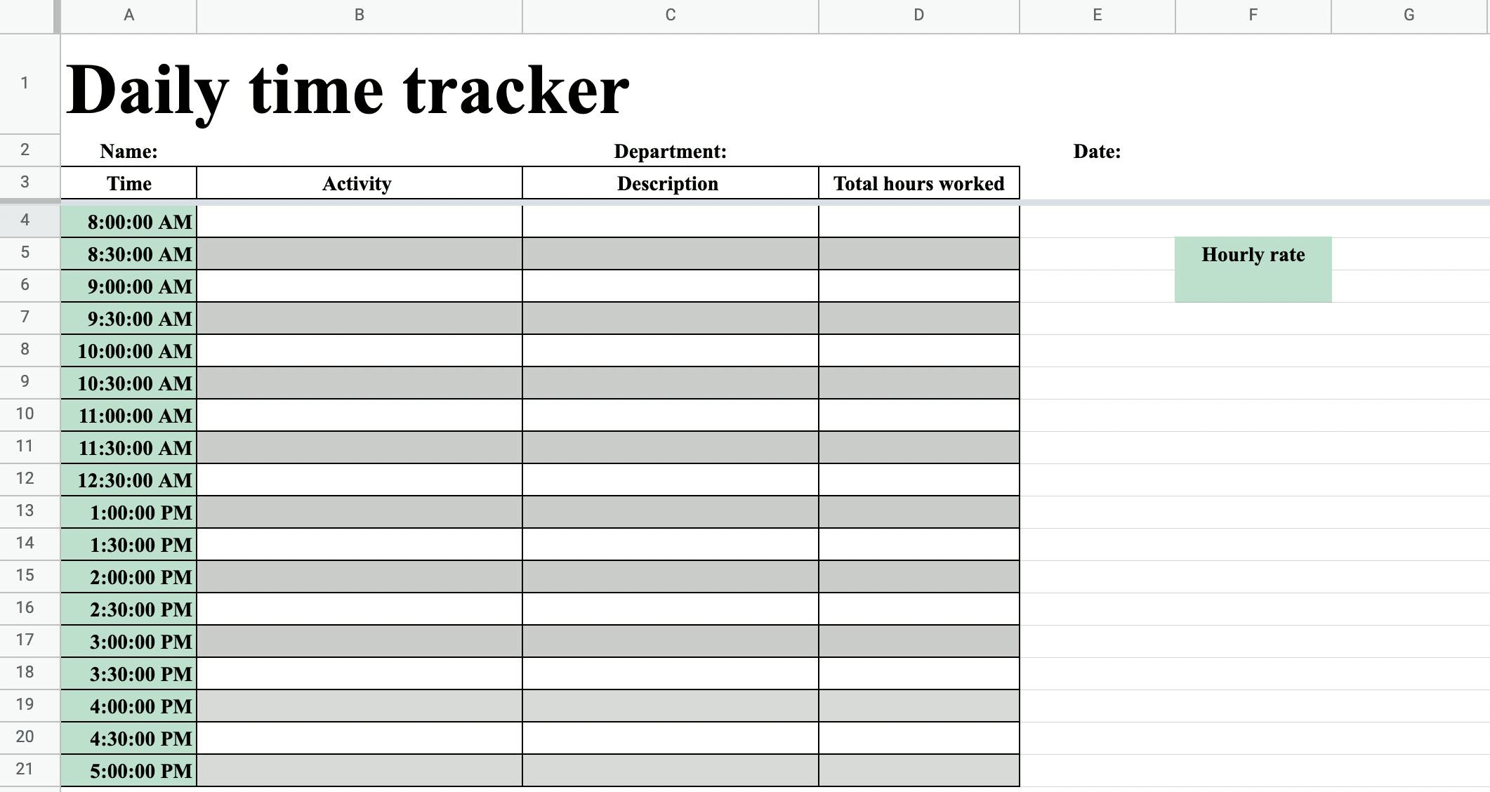 5 Employee Timesheet Templates [Free Download] with regard to Daily Time Tracker Printable