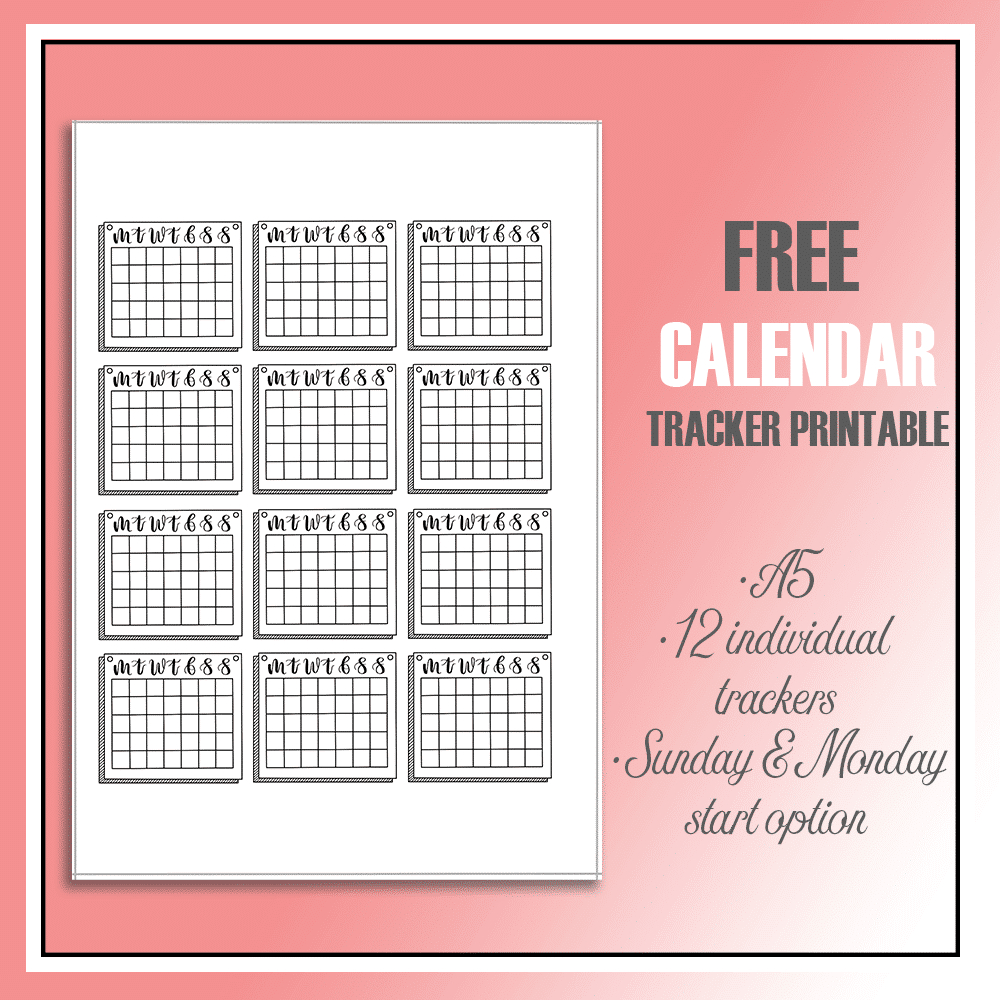 5 Free Printable Habit Trackers ⋆ The Petite Planner inside Mini Habit Tracker Printable Free
