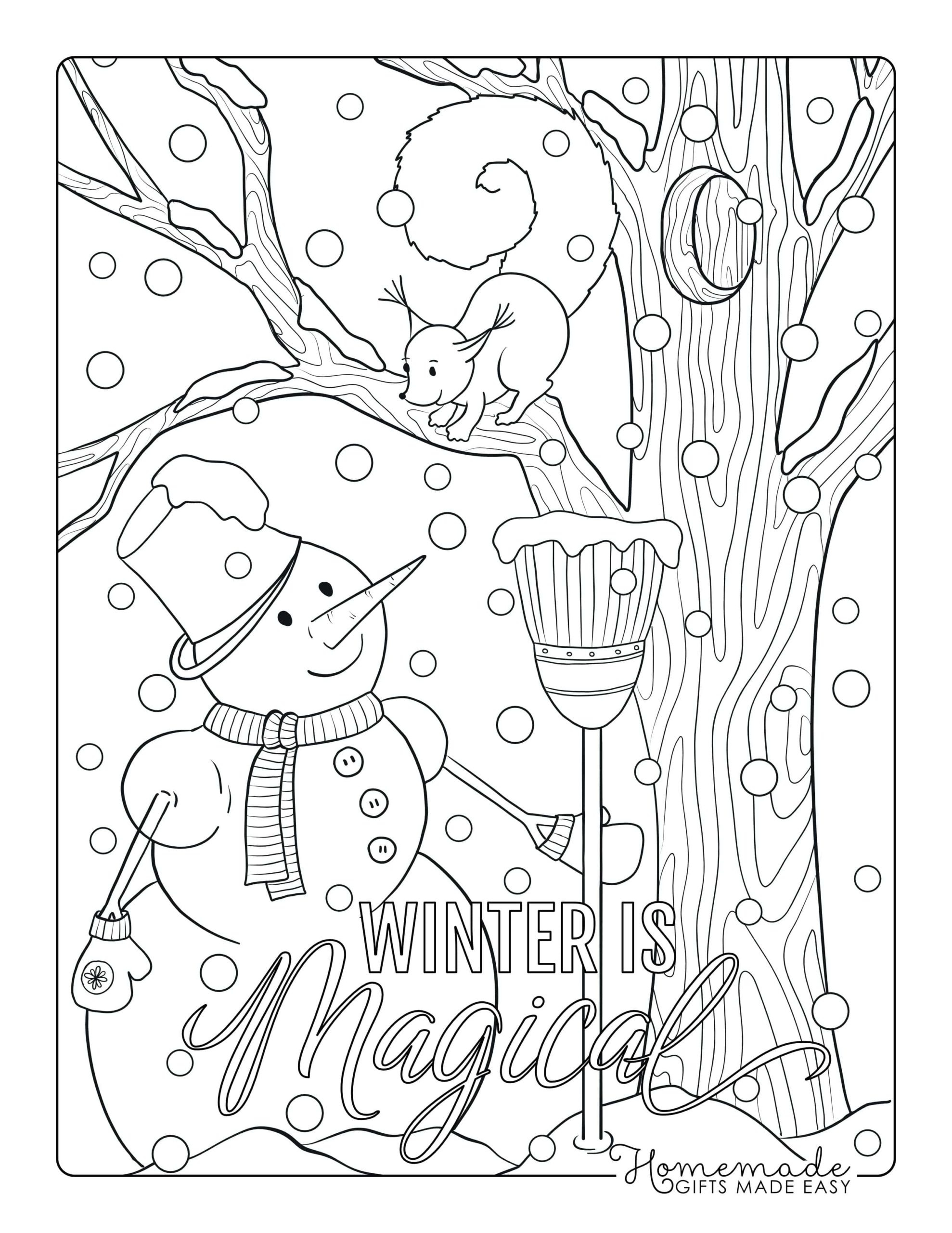 50 Free Winter Coloring Pages For Adults And Kids with regard to Free Coloring Pages Printable Winter