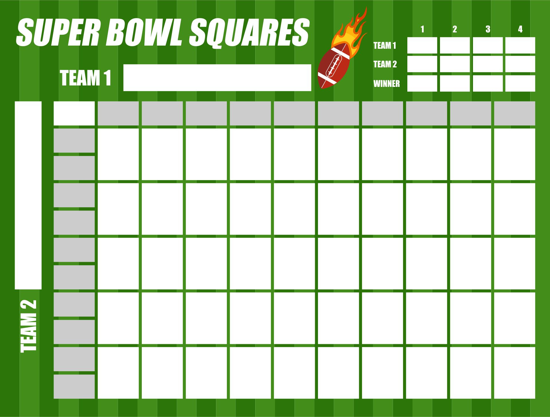 50 Square Football Pool Grid - 14 Free Pdf Printables | Printablee pertaining to Printable Super Bowl Squares 50