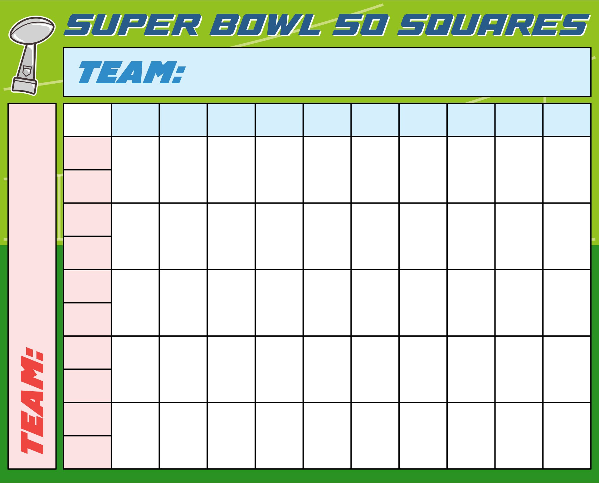 50 Square Football Pool Grid - 14 Free Pdf Printables | Printablee with regard to Free Printable Super Bowl 50 Squares