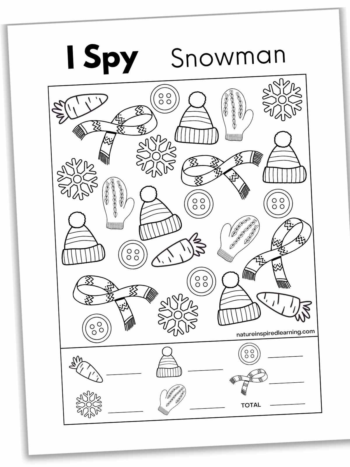 6 Winter I Spy Printables - Nature Inspired Learning inside I Spy Printable Winter