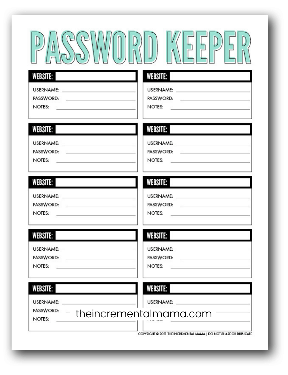 7 Free Printable Password Keeper Printables To Download Instantly inside Password Tracker Free Printable