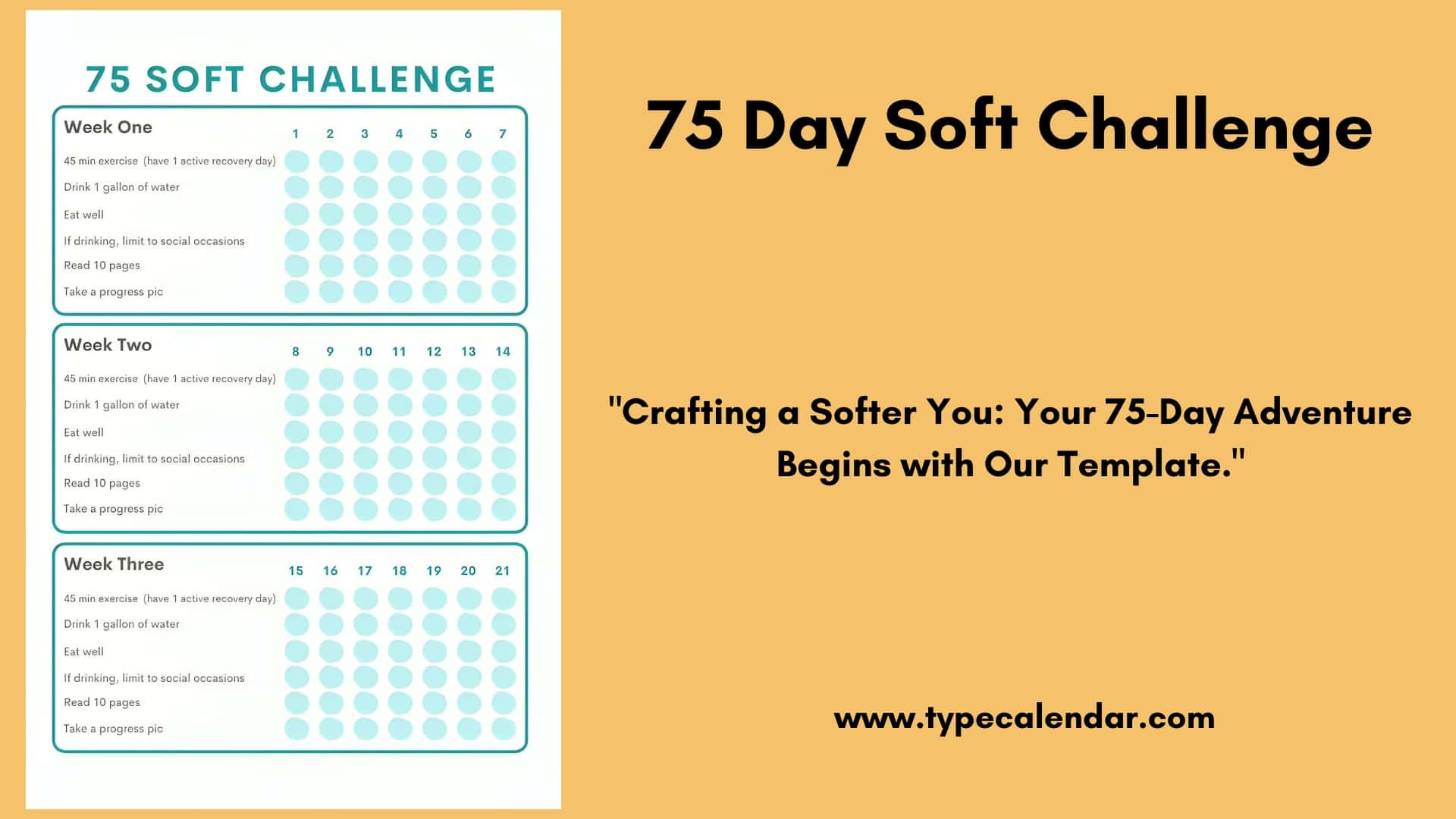 75 Soft Challenge Hard Rules 75 Day Workout Free Printable 75 Day Soft  Challenge Templates [Pdf] Checklist Tracker throughout 75 Soft Printable Tracker Free