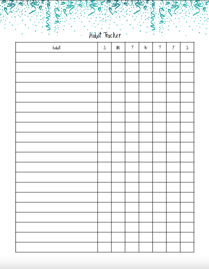 8 Free Printable Habit Trackers: How To Change Your Life with regard to Free Printable Weekly Habit Tracker