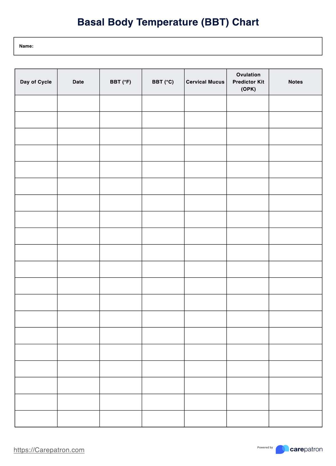 Basal Body Temperature Chart intended for Ovulation Tracking Chart Printable