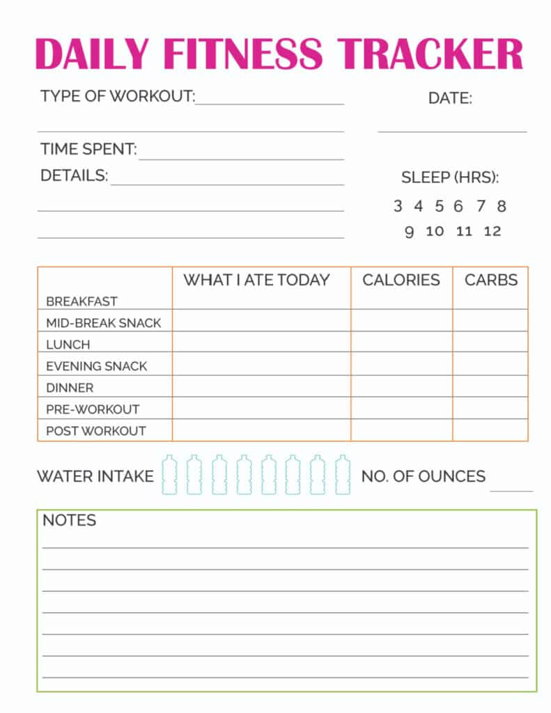 Best Fitness Tracker For Women And Men Printable throughout Daily Fitness Tracker Printable