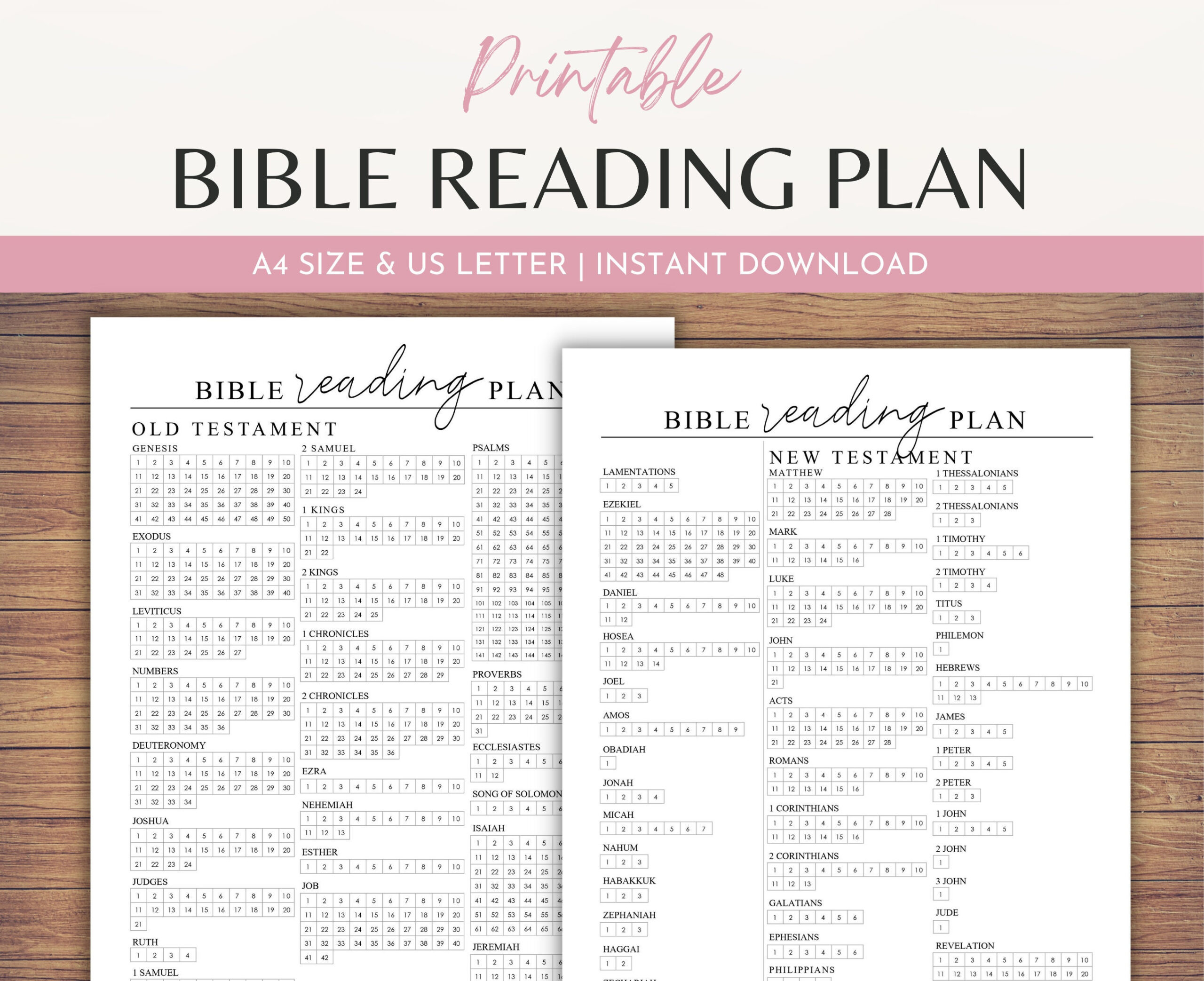 Bible Reading Tracker Printable, Chapterchapter Checklist regarding Bible Reading Tracker Printable