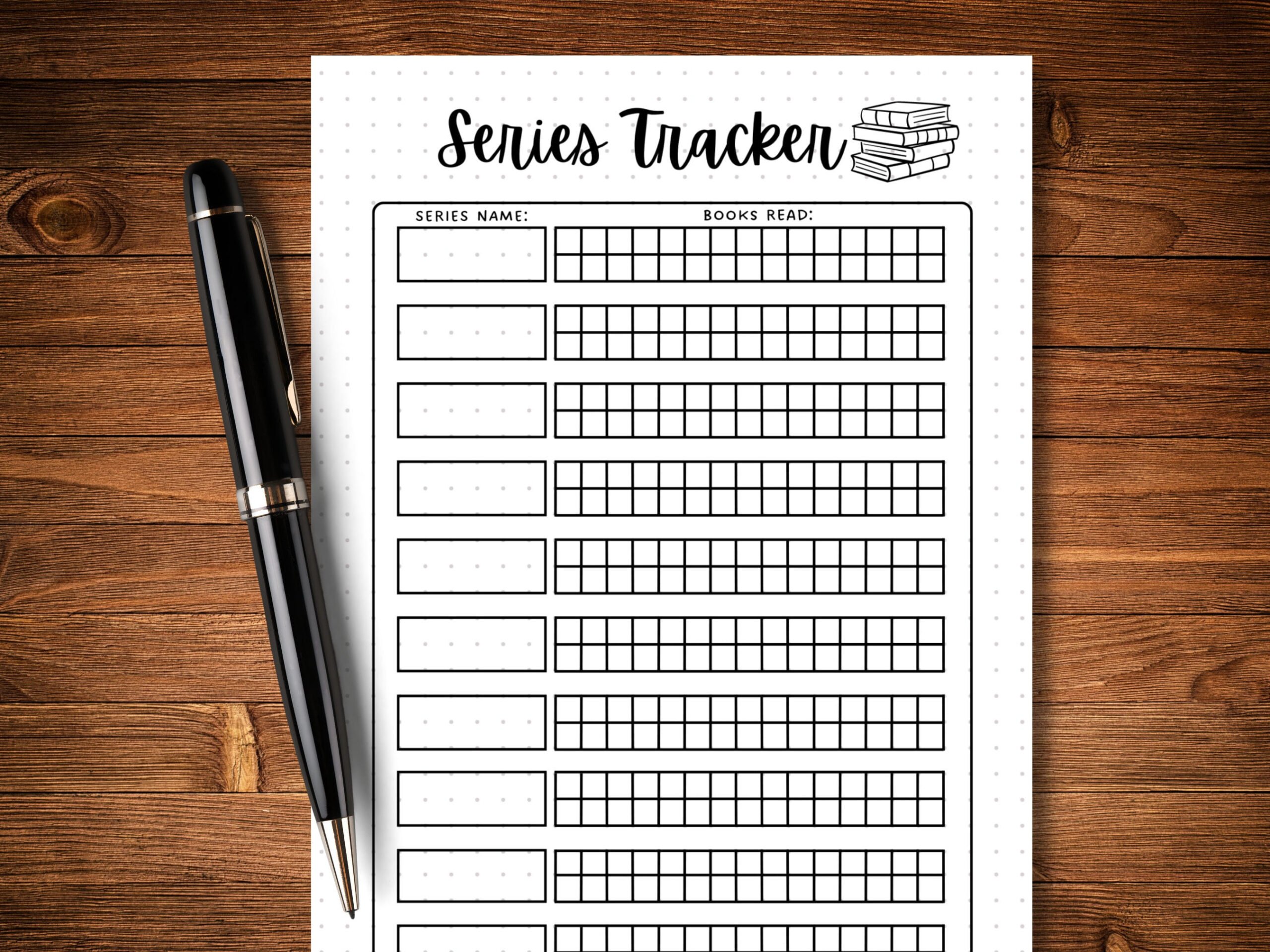 Book Series Tracker - Printable Journal Page - Planner Page - Book Journal  - Reading Tracker - Book Tracker - Reading Journal Page within Printable Book Series Tracker