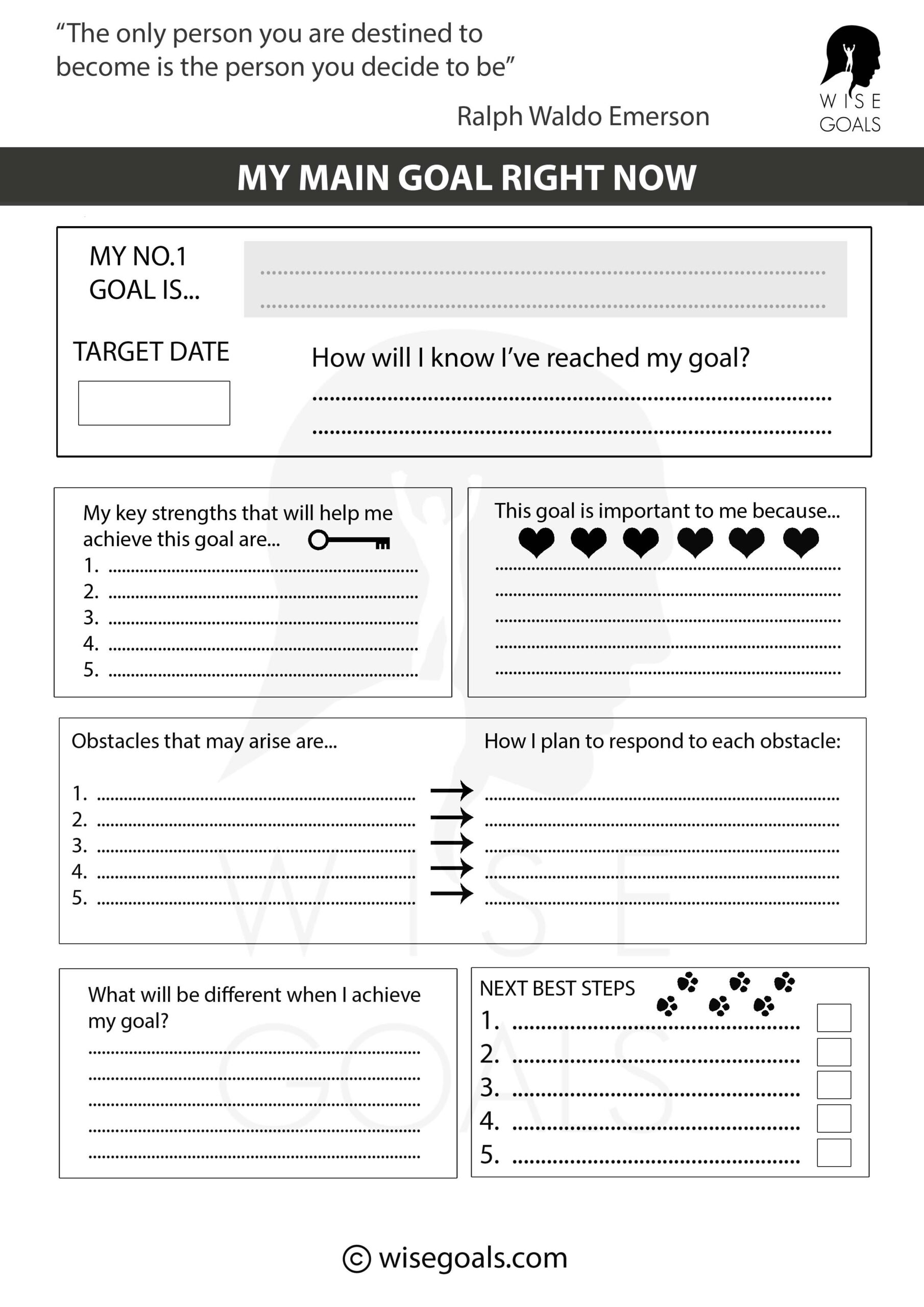 Break Through With 11 Stylish Goal Setting Worksheets (Pdf, Free) throughout Printable Fitness Goal Setting Worksheet