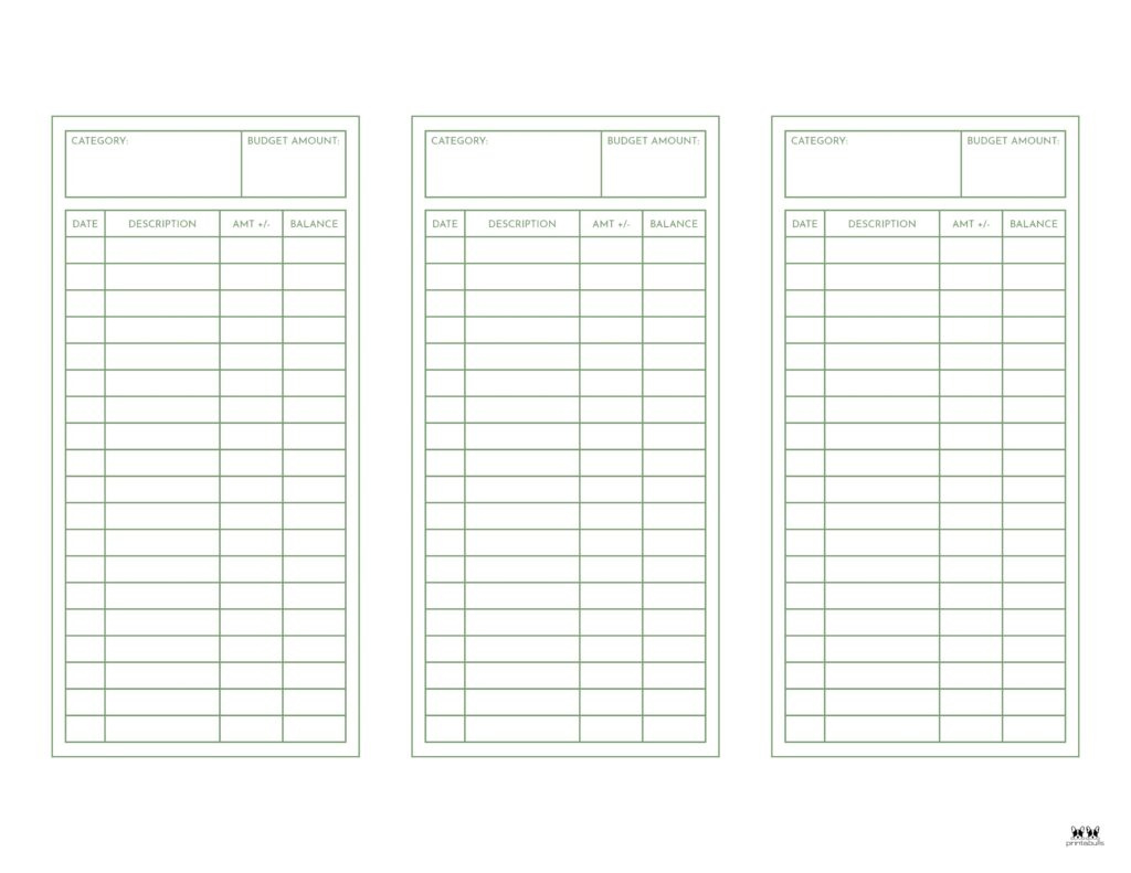Cash Envelope Budget System Sets - 7 Sets | Printabulls within Cash Envelope Spending Tracker Printable
