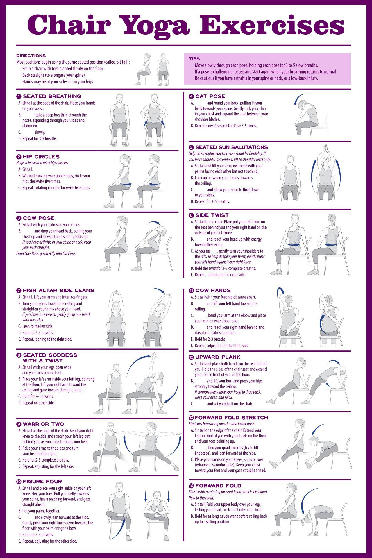 Chair Exercises For Seniors - 20 Free Pdf Printables | Printablee intended for Senior Chair Yoga Printable