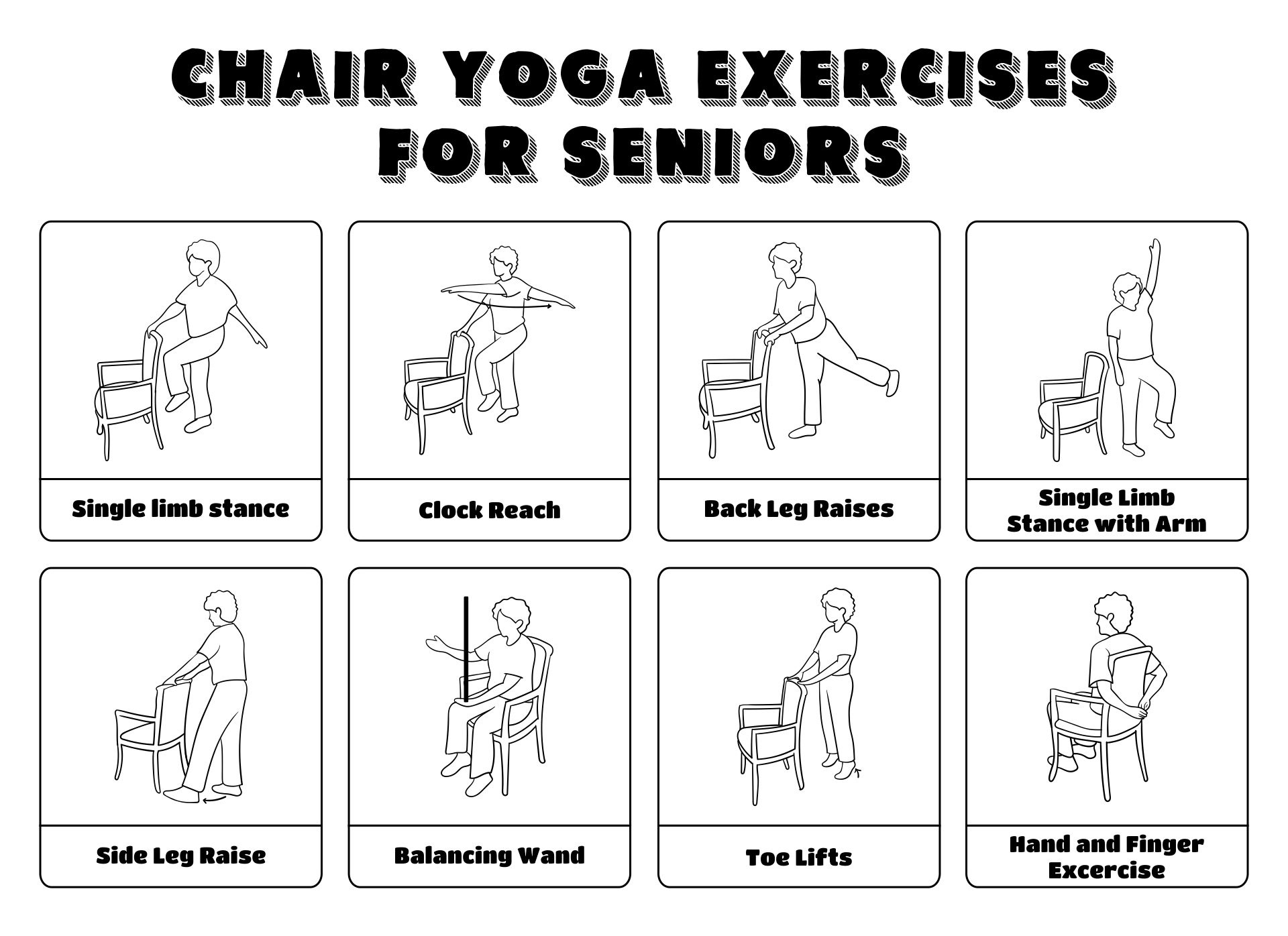Chair Yoga Exercises For Seniors - 20 Free Pdf Printables | Printablee with regard to Lasta Printable Chair Yoga