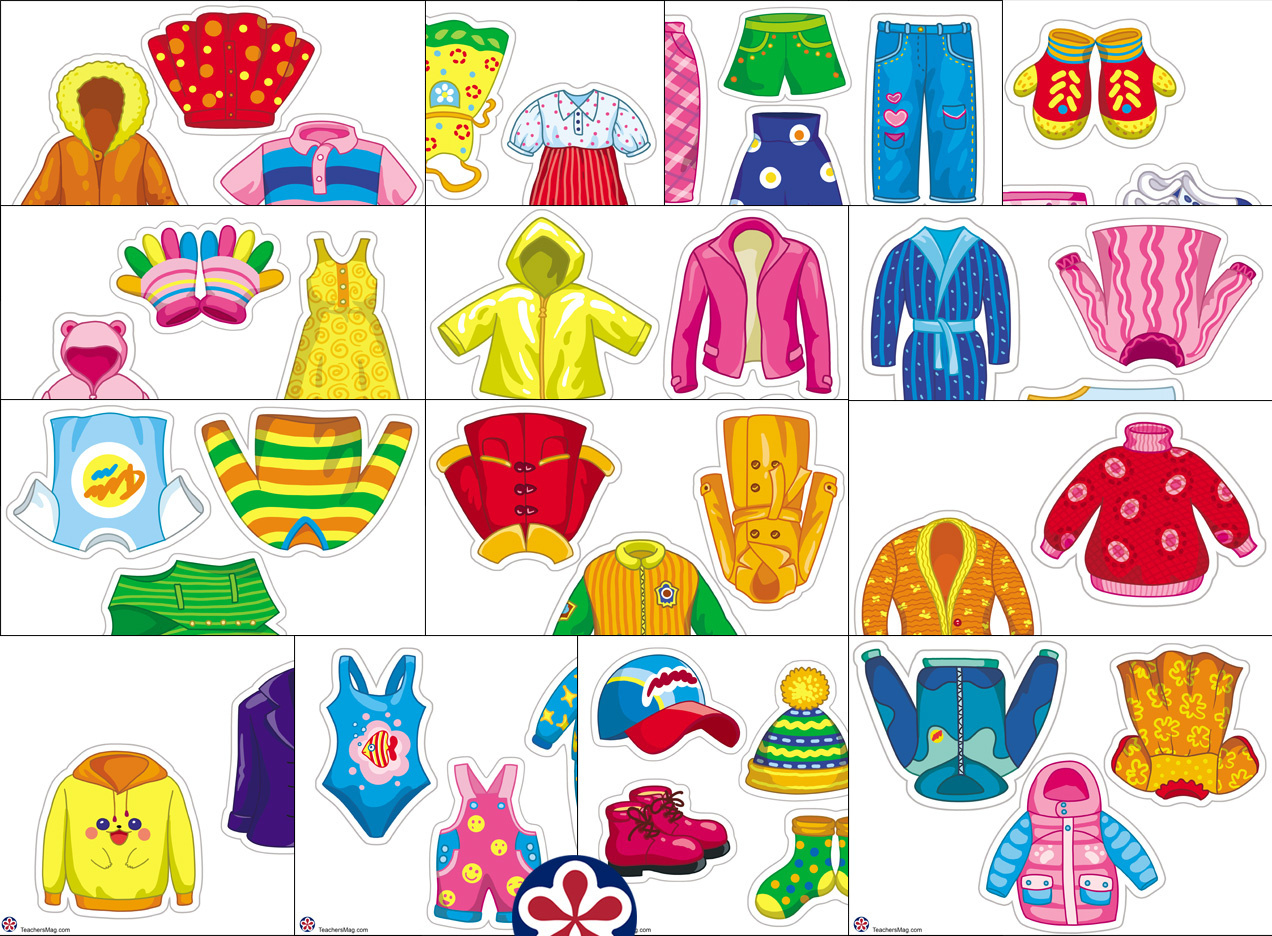 Clothes Worksheets. Teachersmag regarding Printable Summer and Winter Clothes