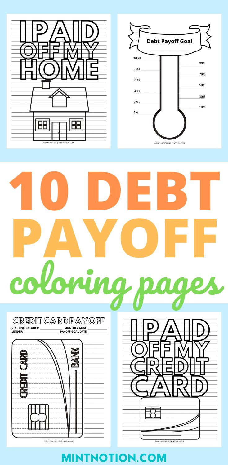 Debt Payoff Coloring Pages regarding Debt Tracker Printable Coloring Pages