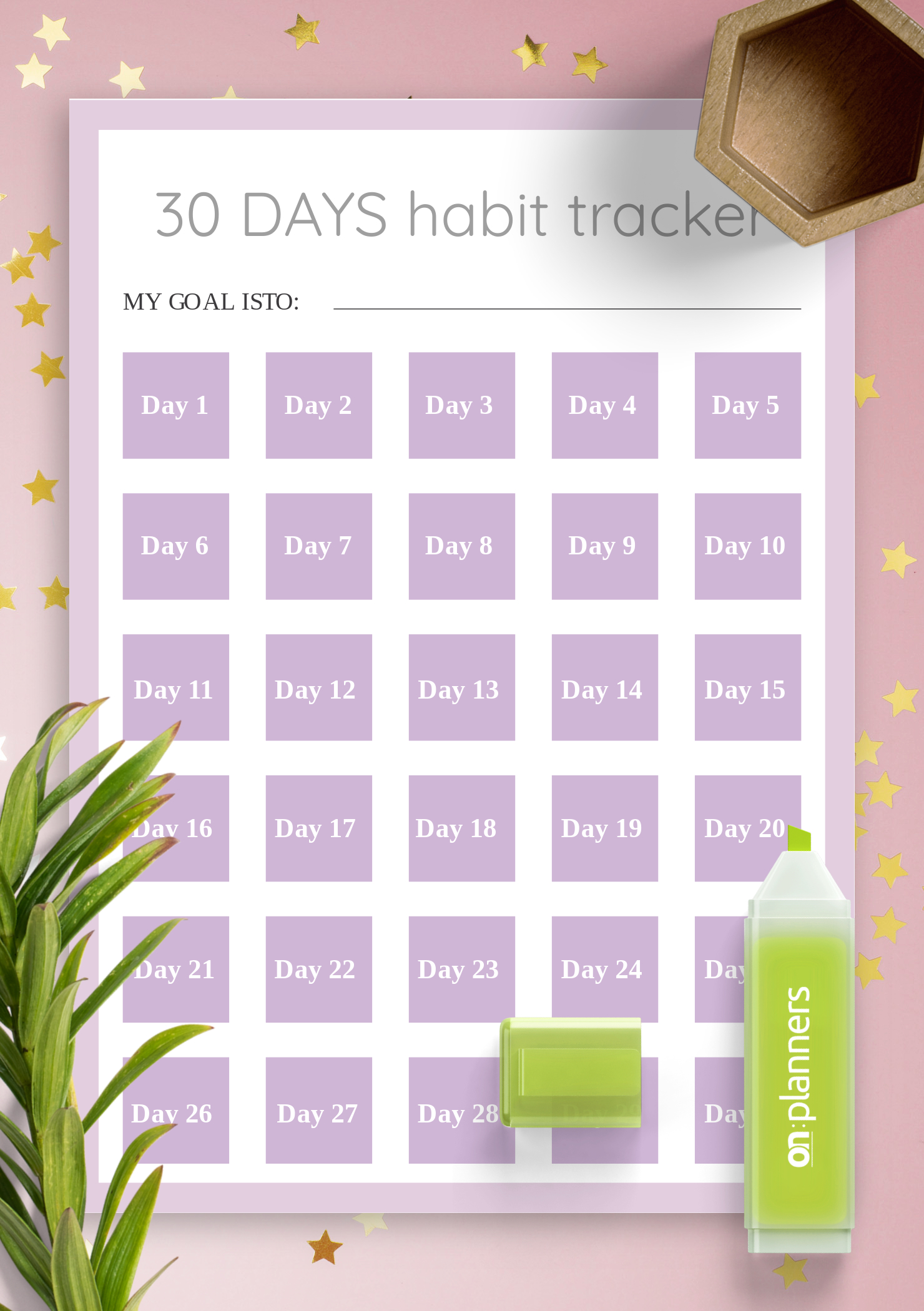 Download Printable 30 Days Habit Tracker Template Pdf for 30 Day Tracker Printable