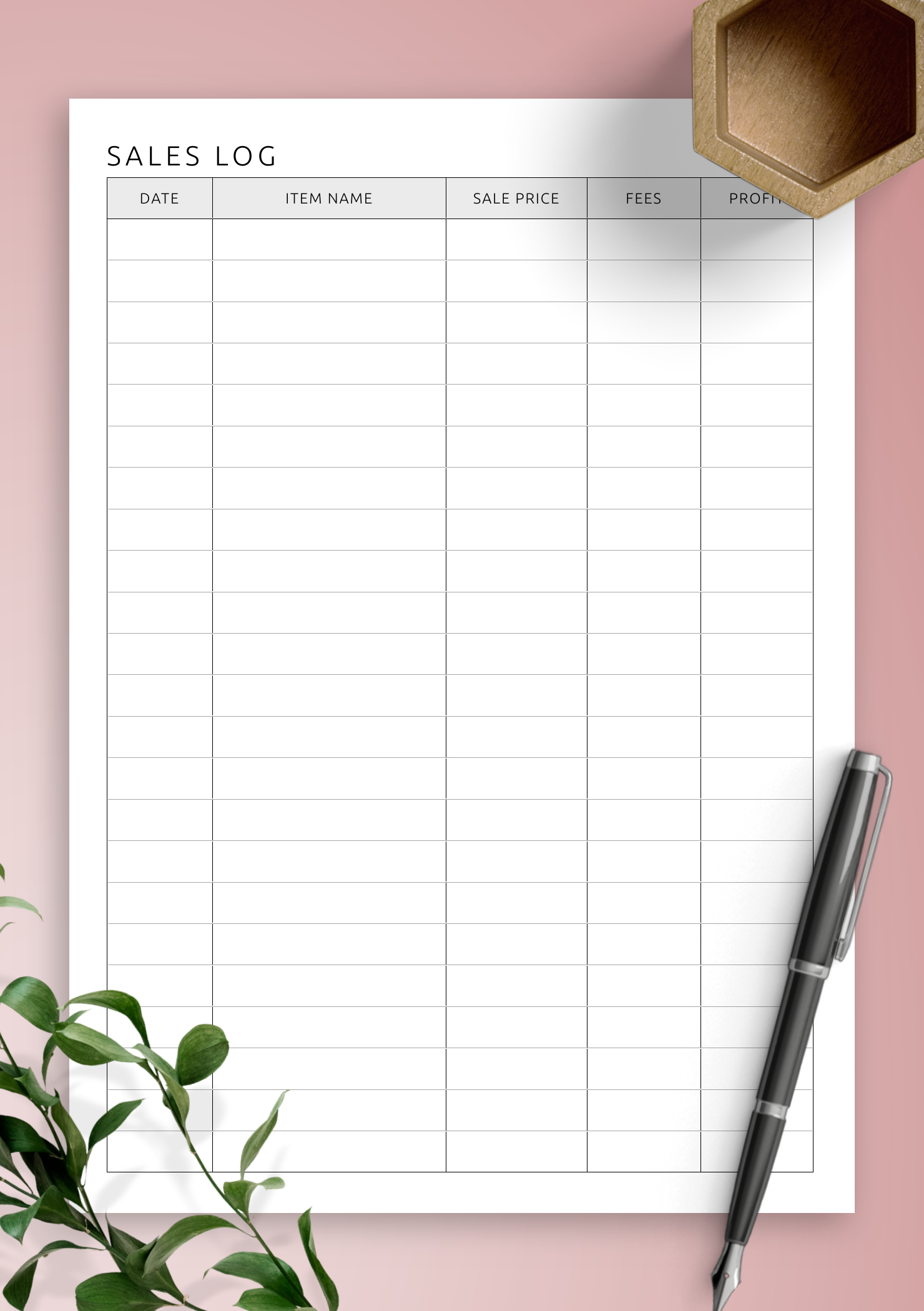 Download Printable Sales Log Template Pdf intended for Free Printable Sales Tracker