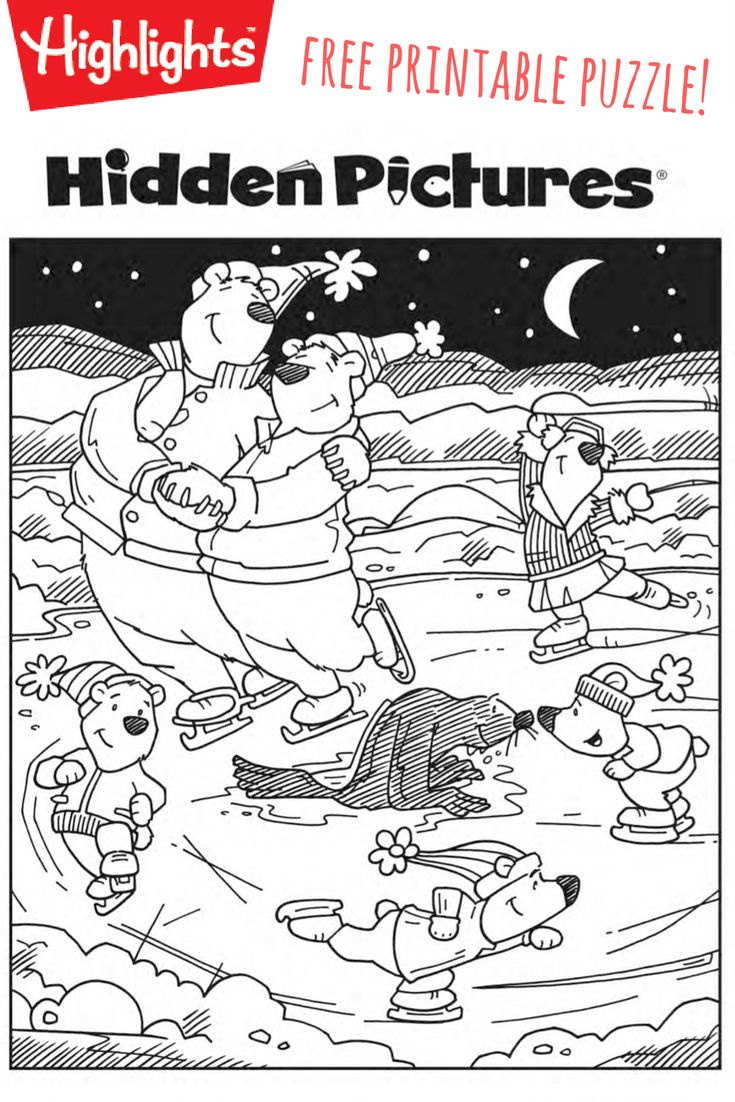 Download This Free Printable Winter Hidden Pictures Puzzle To Share F0 with regard to Printable Winter Hidden Pictures