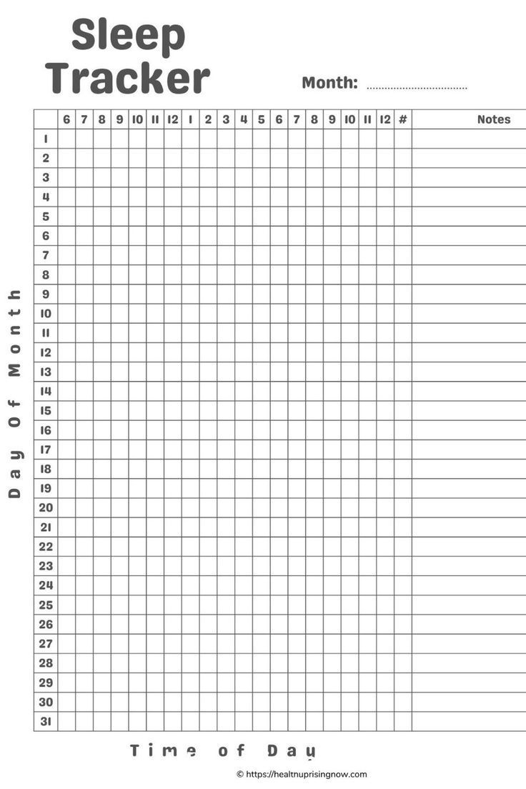 Easy To Use Monthly Sleep Log (+ Free Sleep Tracker Printable) with regard to Printable Sleep Tracker Chart
