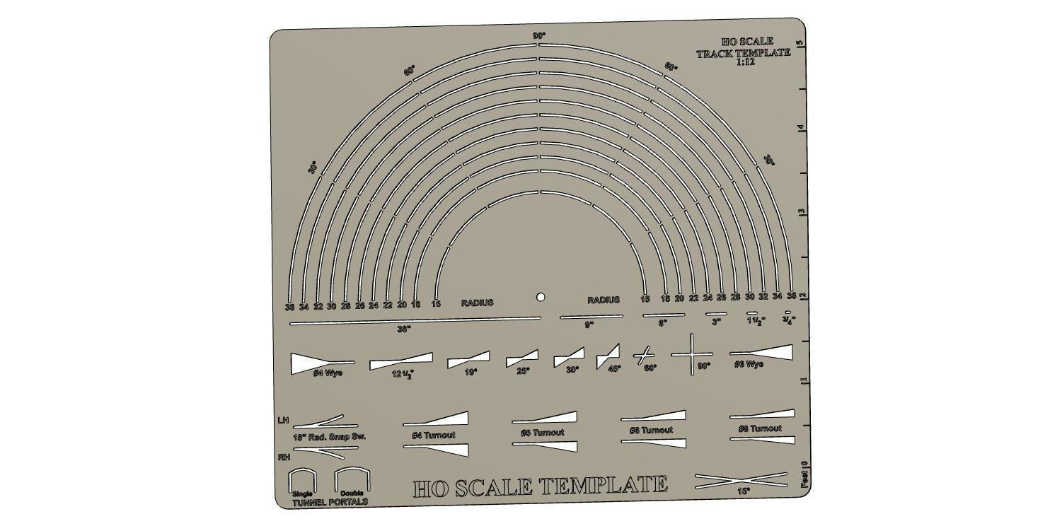 🔧 Ho Scale Track Template 1:12・Free Stl File For ・Cults intended for Printable Ho Track Template