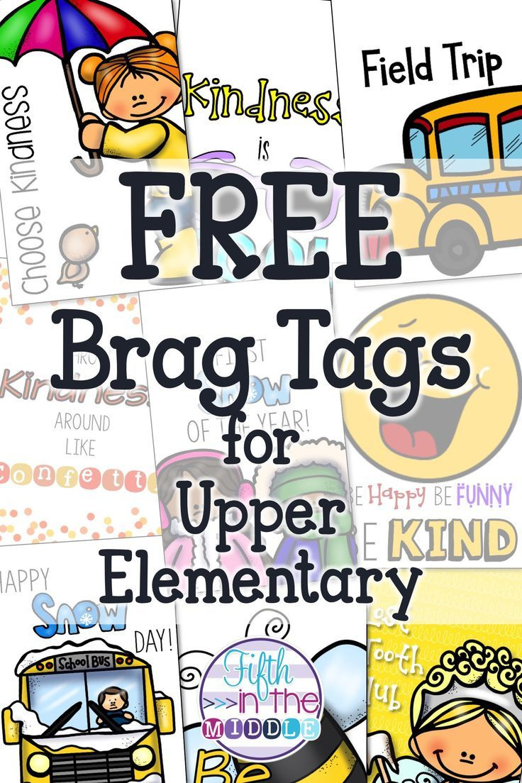 Fifth In The Middle for Brag Tags Free Printable Snow Day