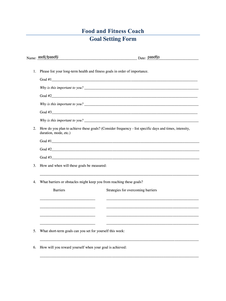 Fitness Goal Setting Worksheet Pdf: Fill Out &amp;amp; Sign Online | Dochub for Printable Fitness Goal Setting Worksheet