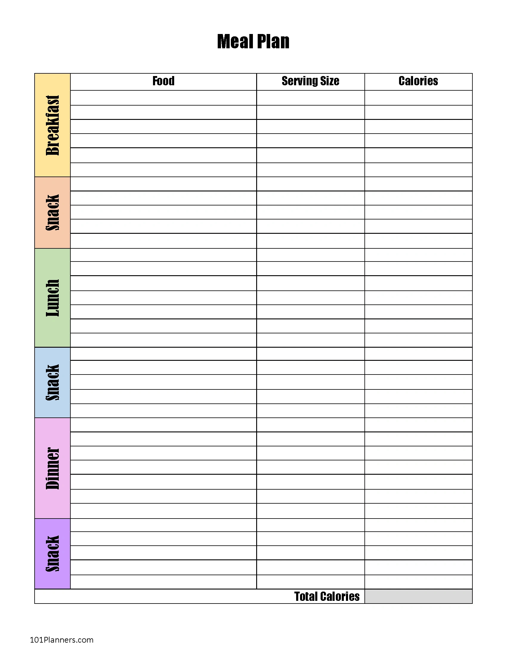 Food Diary Template | Free Printable | Track Food And Water Intake for Free Printable Daily Calorie Tracker