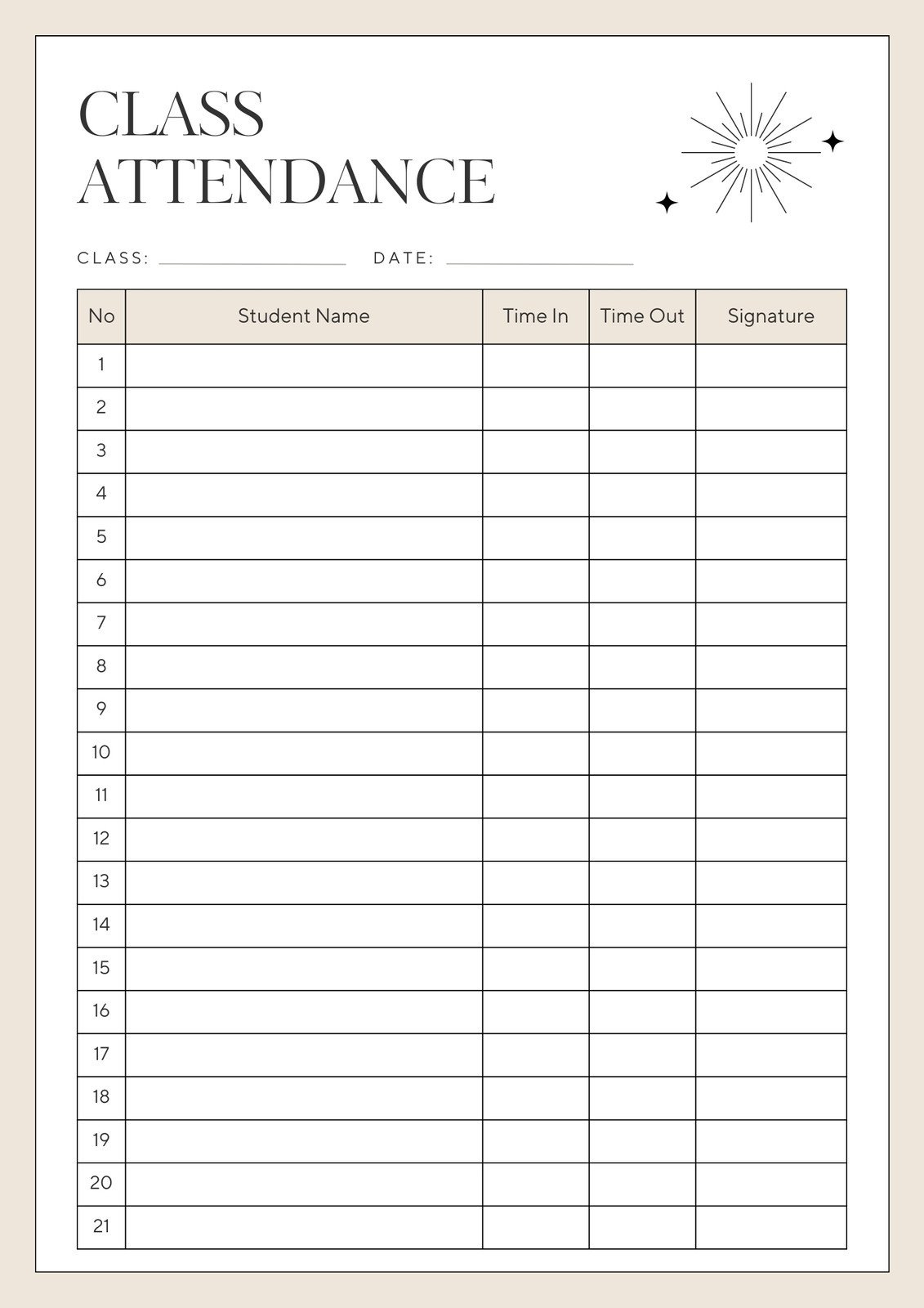 Free And Customizable Attendance Templates regarding Free Printable Attendance Tracker
