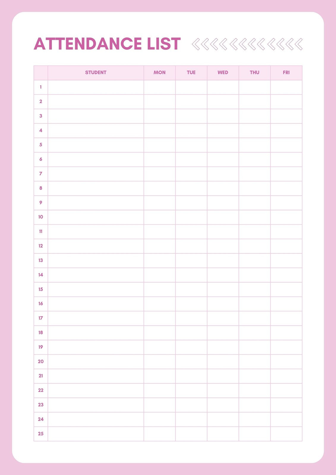 Free And Customizable Attendance Templates throughout Free Printable Attendance Tracker