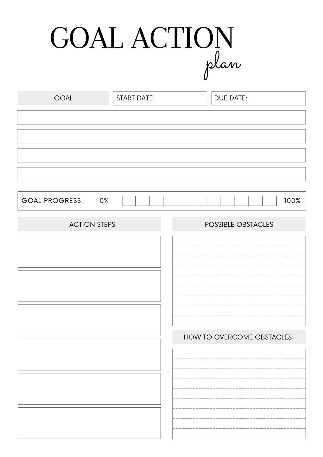 Free And Customizable Goals Templates inside Free Goal Setting Worksheet Printable