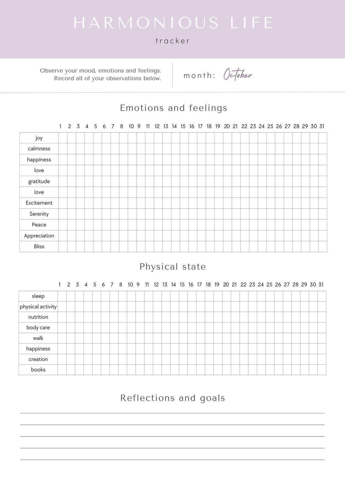 Free And Customizable Mood Templates within Mood Tracking Chart Printable