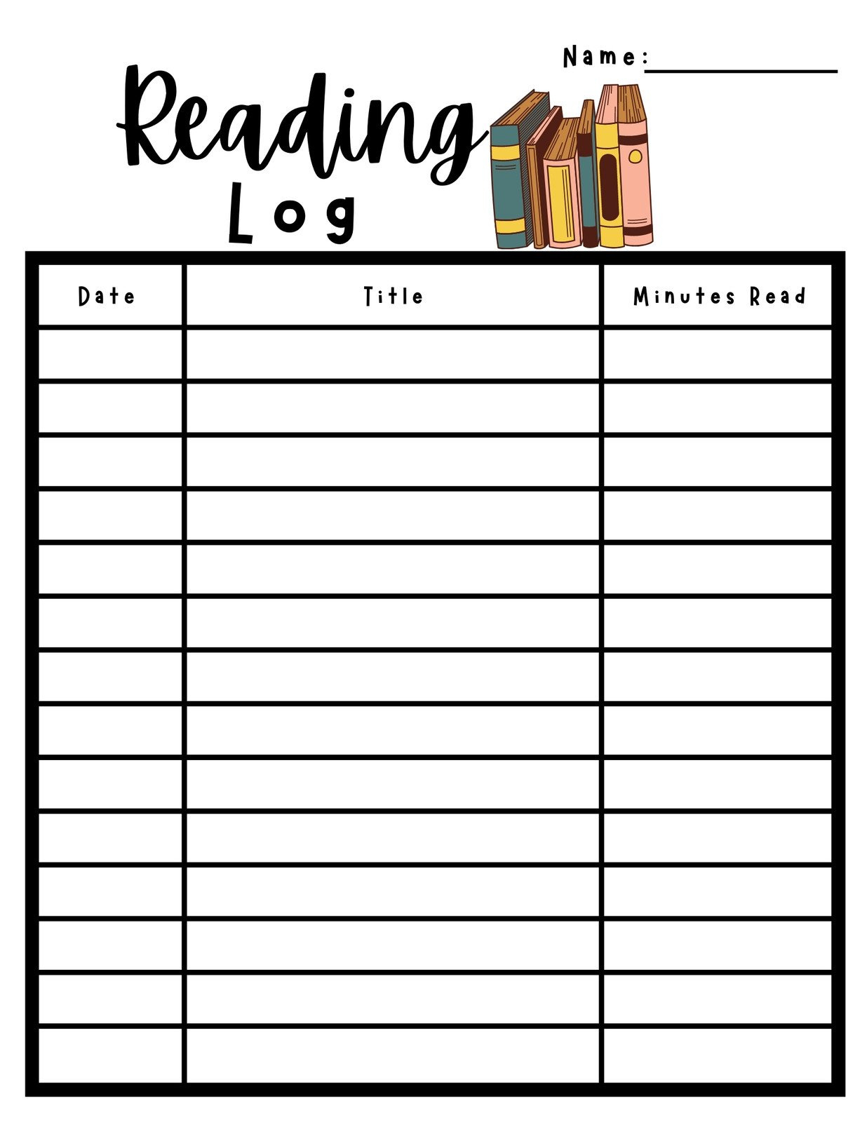 Free And Customizable Reading Log Templates inside Reading Log Printable Free