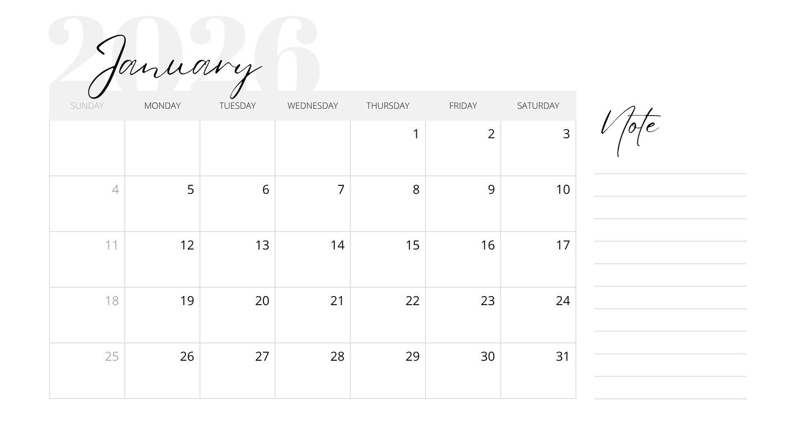 Free And Editable January 2026 Calendar Templates | Canva intended for January 2026 Daily Planner Printable