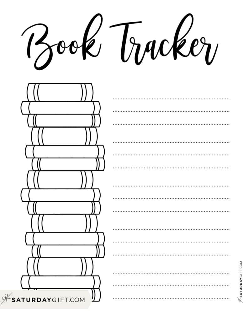Free Book Tracker Templates - 35 Cute Reading Logs &amp;amp; Lists regarding Free Printable Book Tracker For Adults