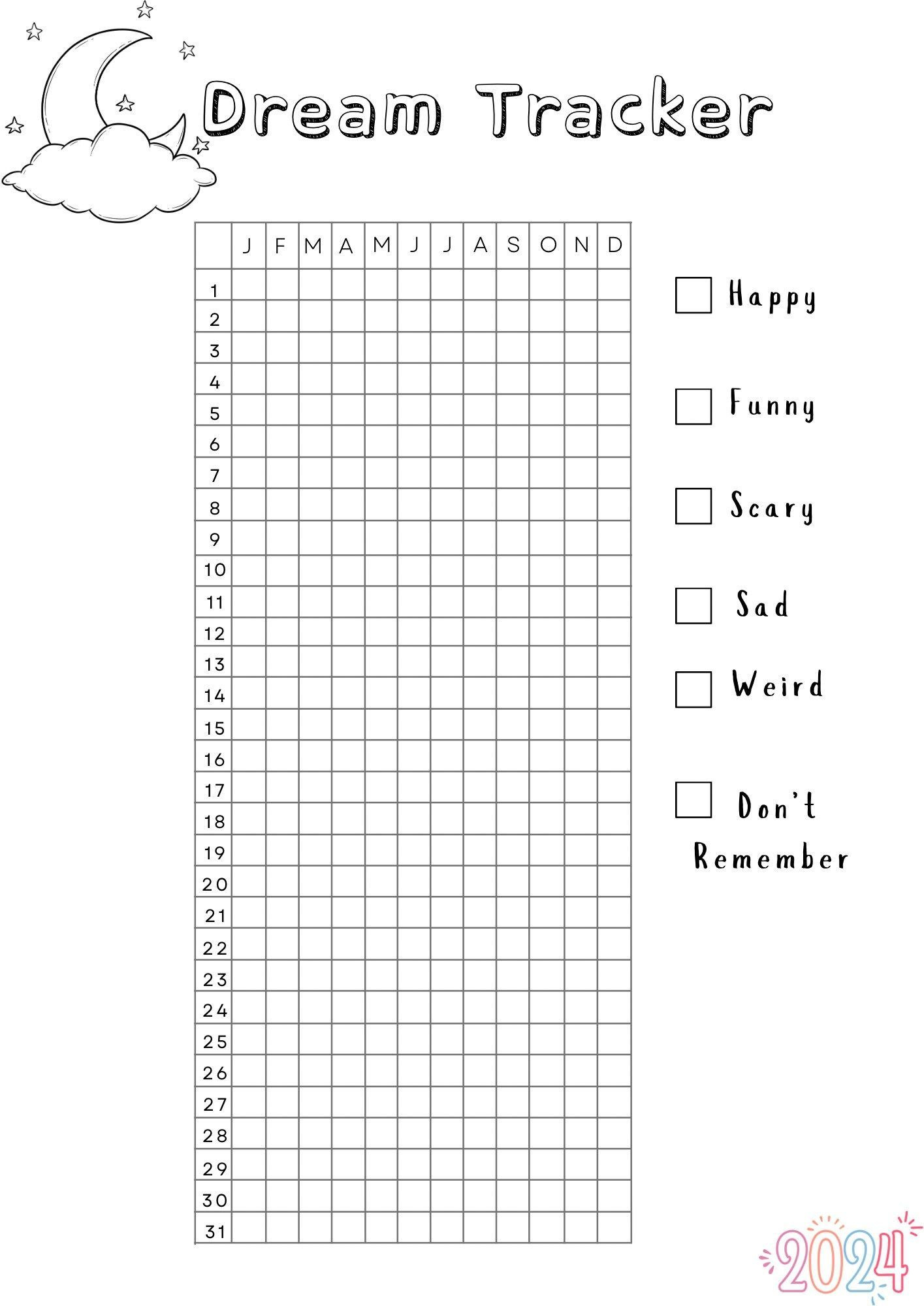 Free Bullet Journal Printables regarding Tracker For Journaling Printables