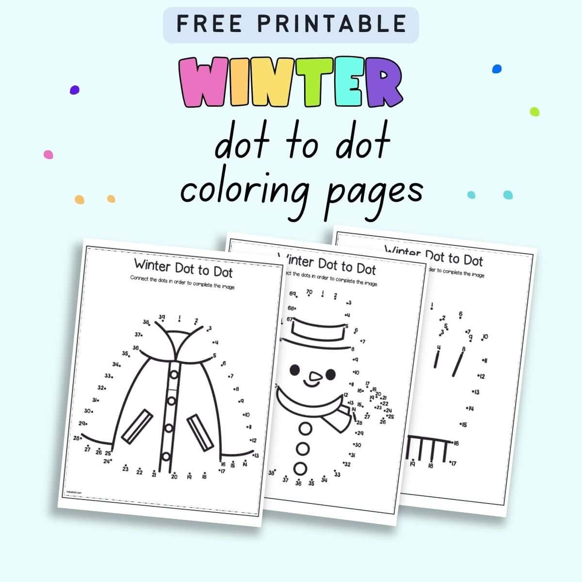 Free Connect The Dots Winter Printables - The Artisan Life regarding Winter Connect The Dots Free Printable