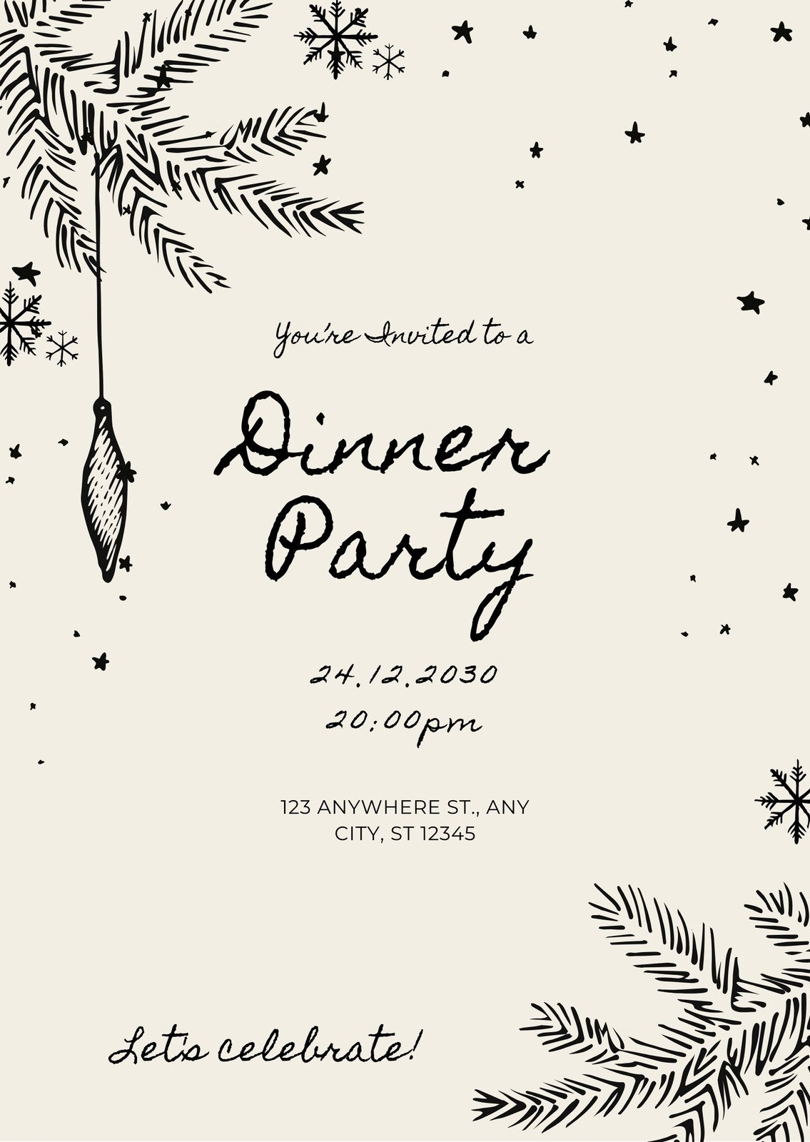 Free Customizable Winter Party Invitation Templates | Canva inside Free Printable Winter Birthday Invitations
