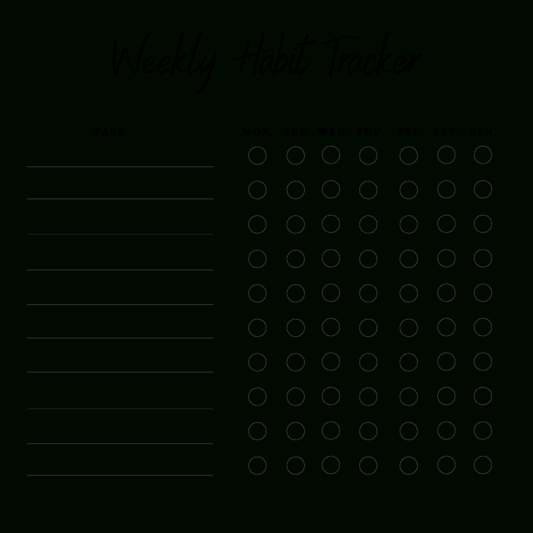 Free Digital Weekly Habit Trackers (8 Designs!) - Self-Care Sunday pertaining to Habit Tracker Printable Weekly