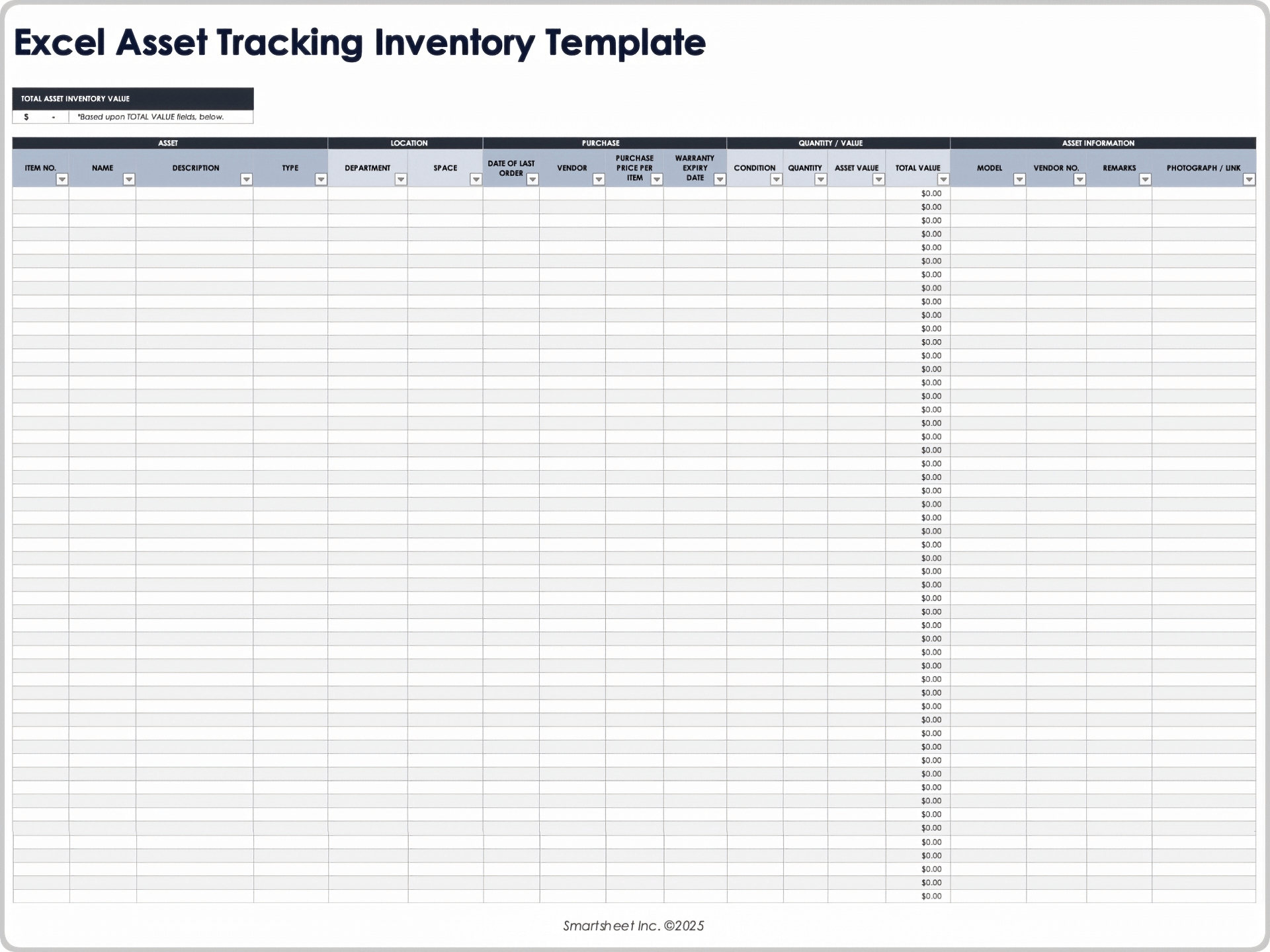 Free Excel Inventory Templates in Inventory Tracking Sheet Printable