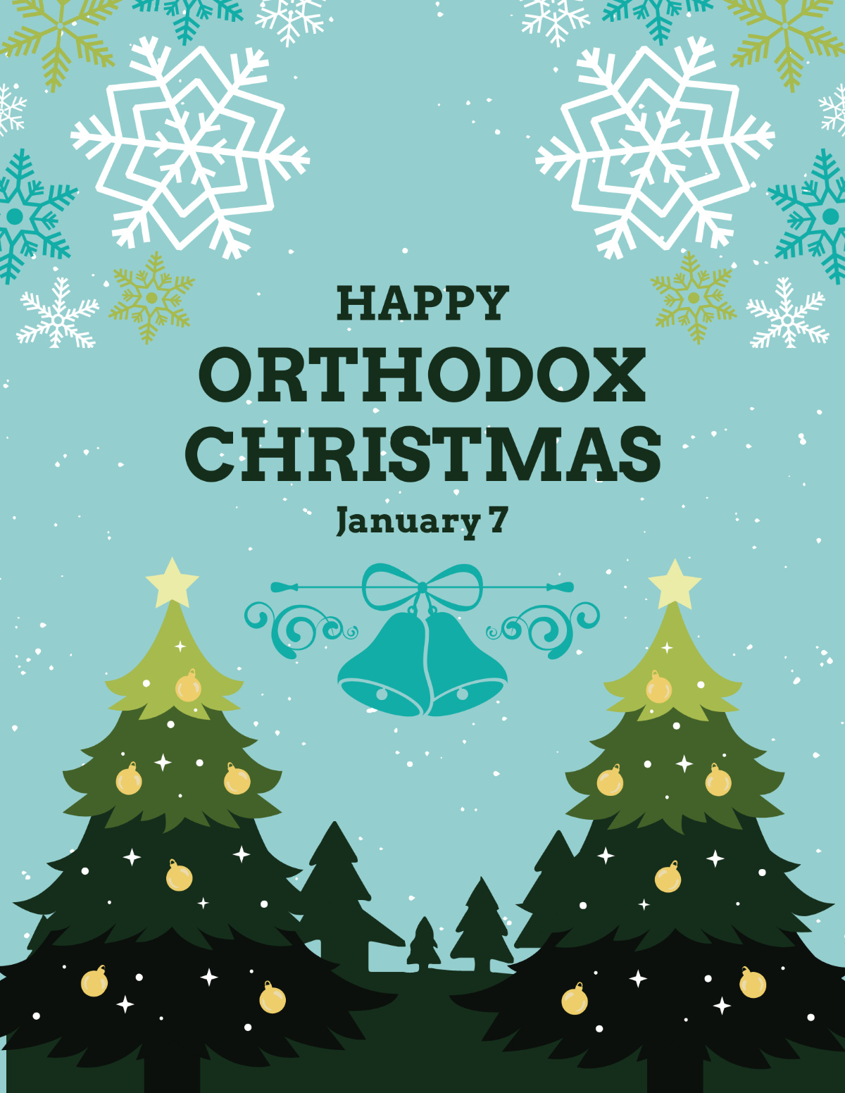 Free Happy Orthodox Christmas Flyer Template To Edit Online with Orthodox Christmas Printable