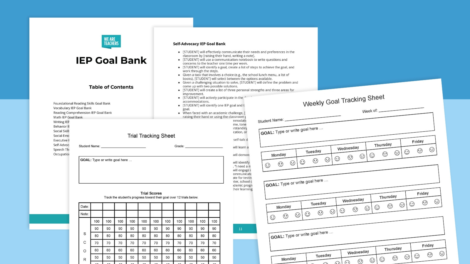 Free Iep Goal Bank With 175+ Goals &amp;amp; Printable Tracking Sheets pertaining to Printable Iep Goal Tracking Sheets