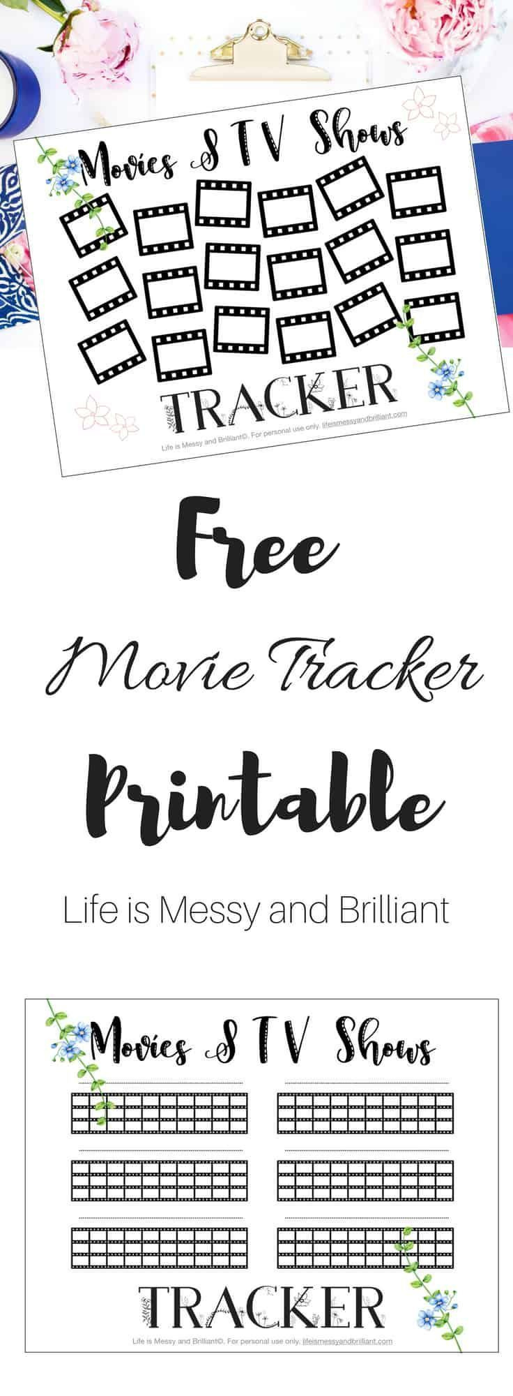 Free Movie Tracker Printable regarding Free Movie Tracker Printable