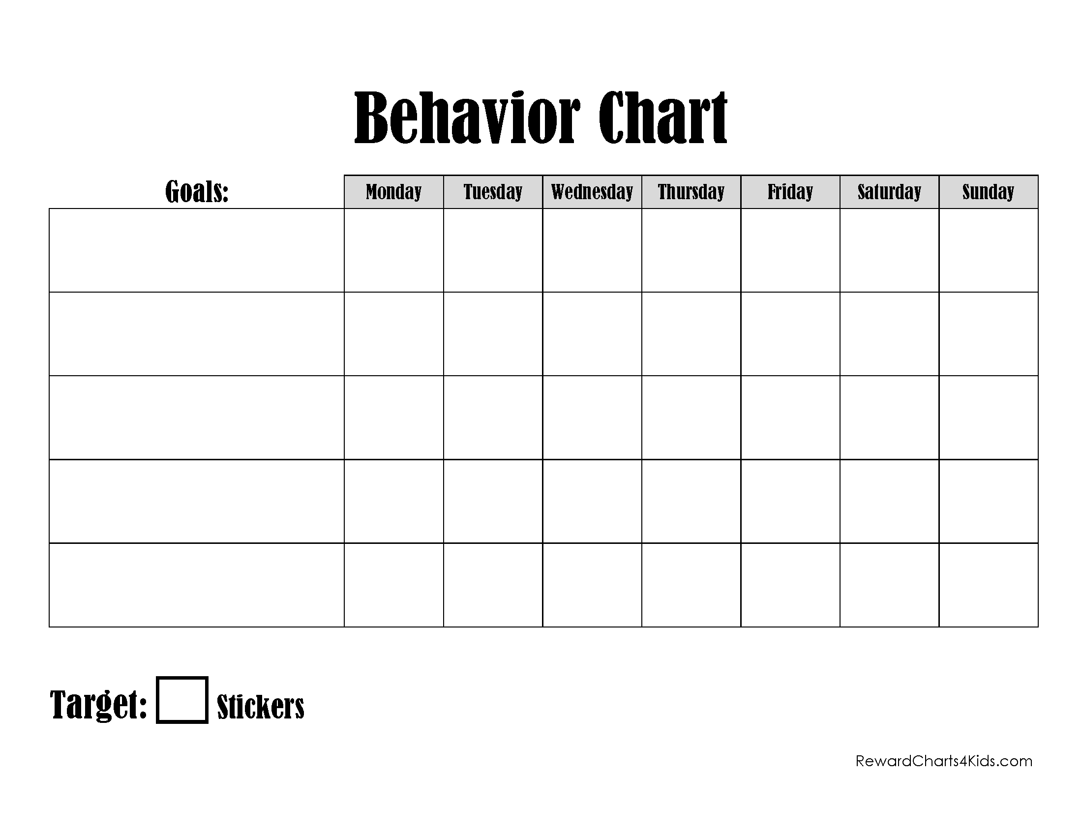 Free Printable And Editable Odd Behavior Chart for Printable Behavior Tracking Sheet