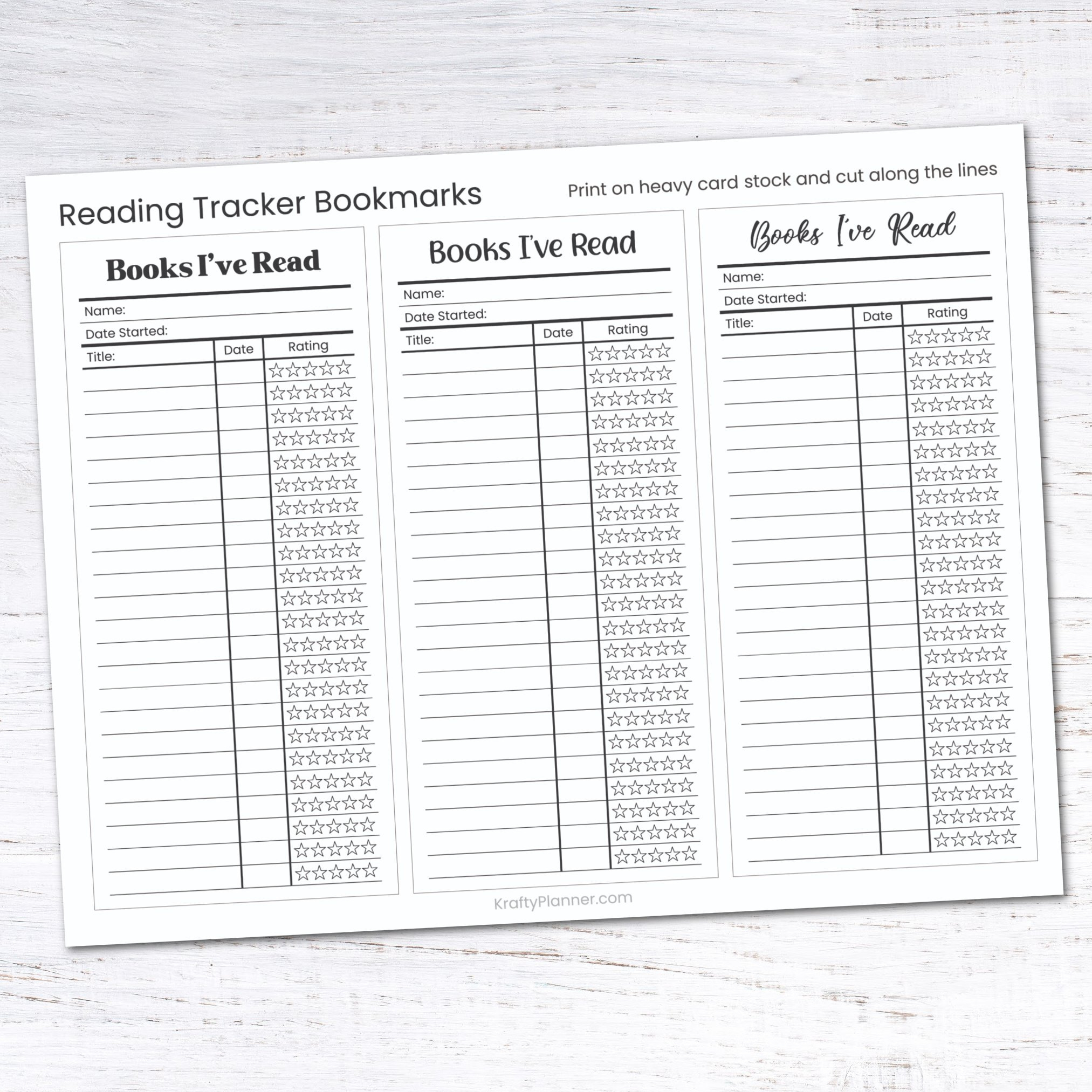 Free Printable Book Tracker Bookmarks To Chart Your Reading with Printable Reading Log Bookmark
