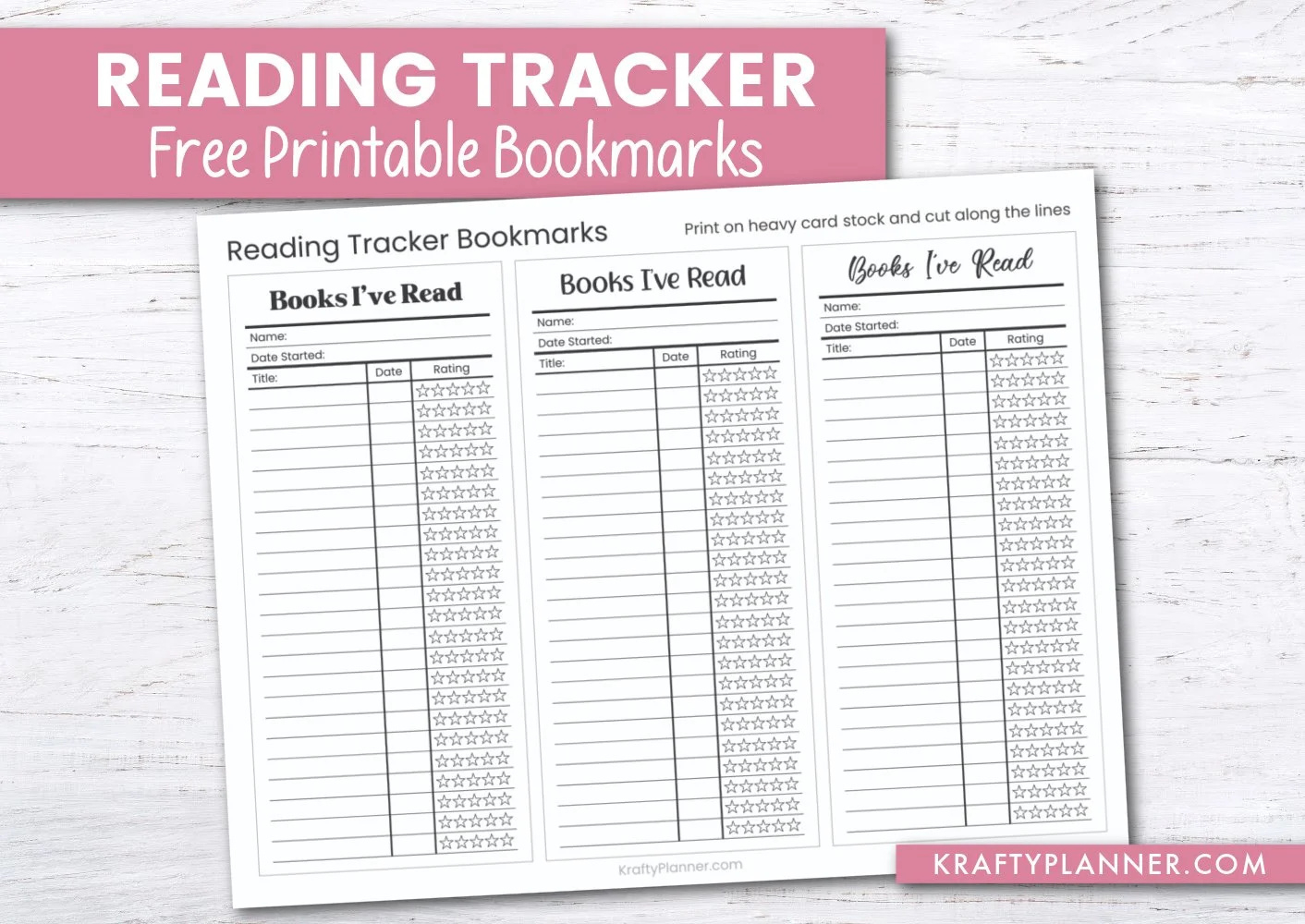 Free Printable Book Tracker Bookmarks To Chart Your Reading with regard to Free Printable Book Tracker Bookmark