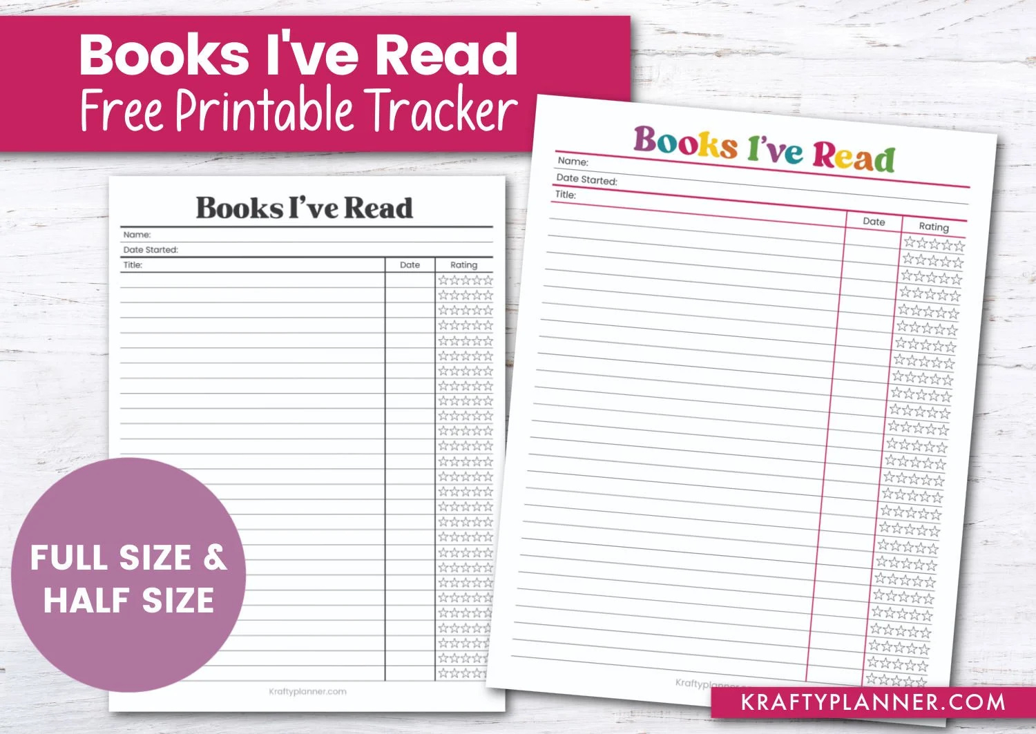 Free Printable Books I&amp;#039;Ve Read Tracker — Krafty Planner pertaining to Printable Book Tracker Free