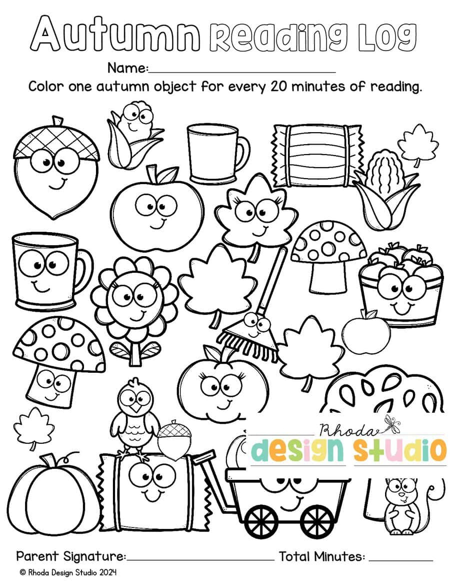 Free Printable Fall Reading Logs For Autumn Homework And Tracking regarding Free Printable October Reading Log