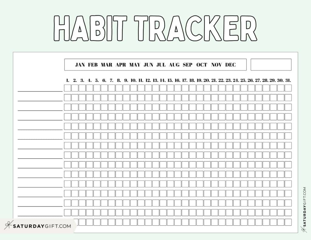 Free Printable Habit Trackers — 55+ Cute &amp;amp; Simple Templates throughout 2026 Habit Tracker Free Printable