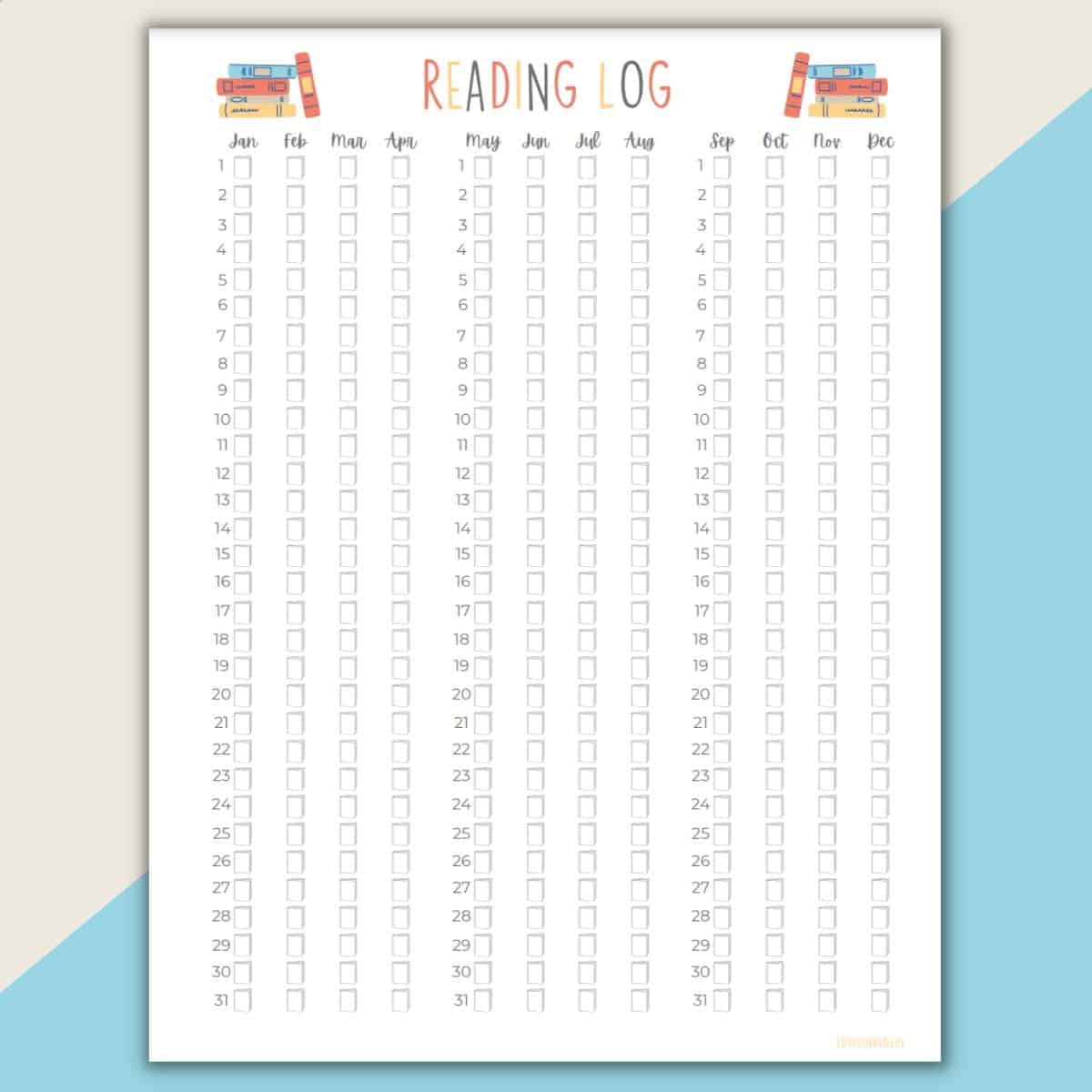 Free Printable Reading Tracker - Reading Log Template ⋆ Love Our pertaining to Daily Reading Tracker Printable